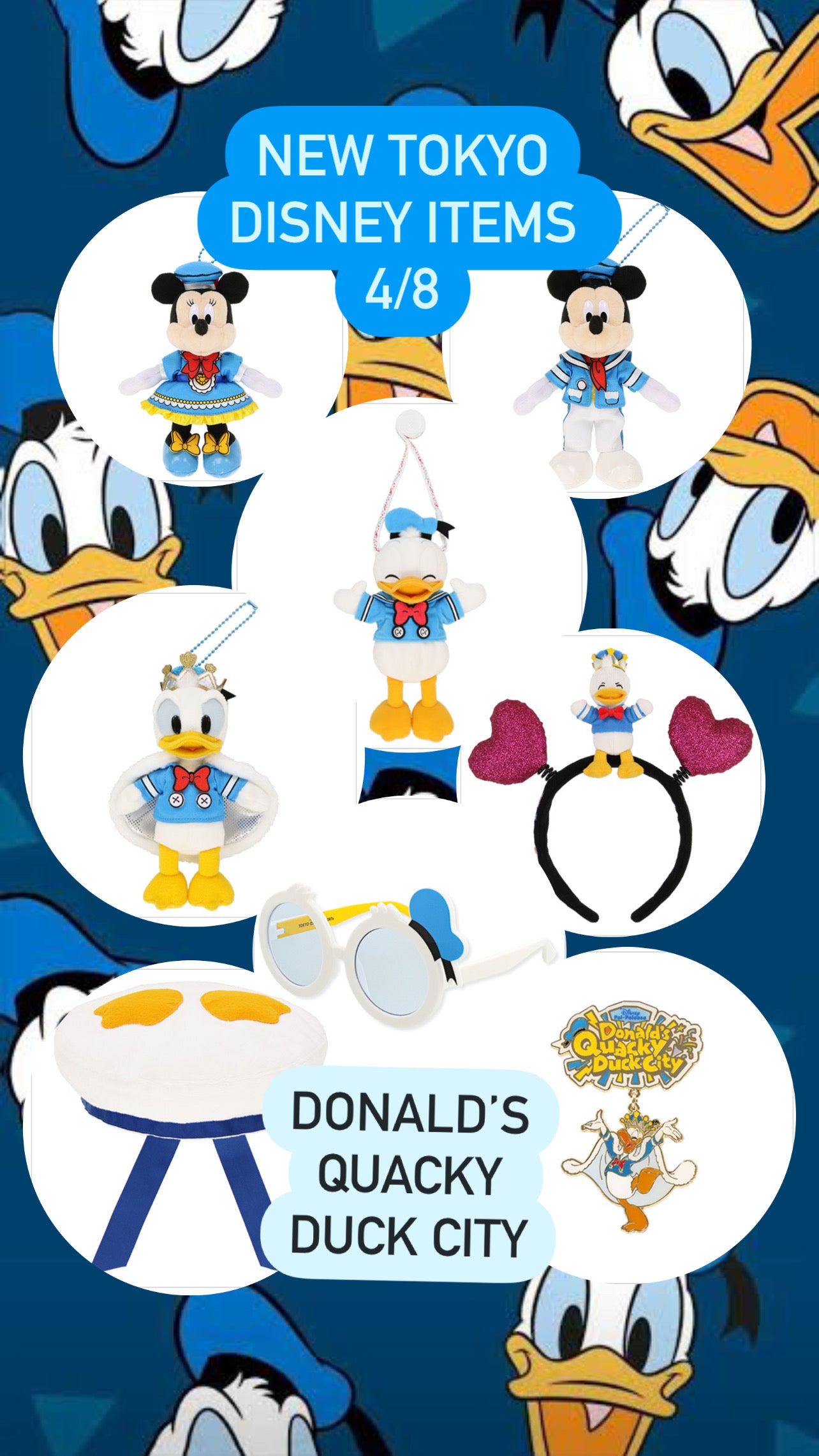 Preorder Tokyo Disney Donald Duck quacky Duck city celebration release date 4/7