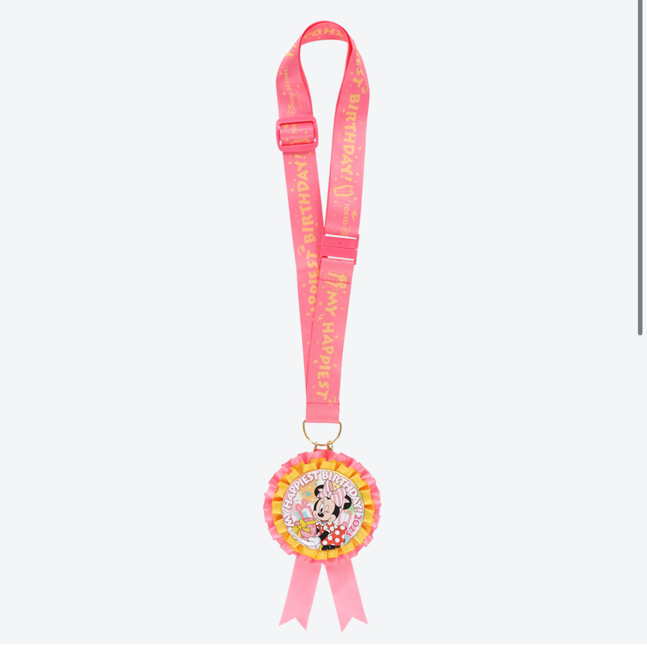 Tokyo Disney birthday badge lanyard