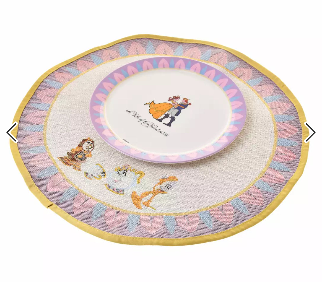 Disney store beauty and the beast placemat