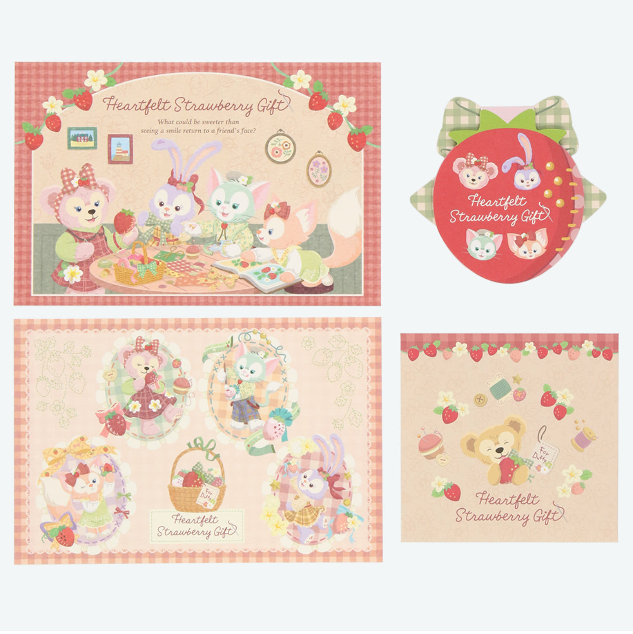 Tokyo Disney sea heartfelt strawberry stationary notes it