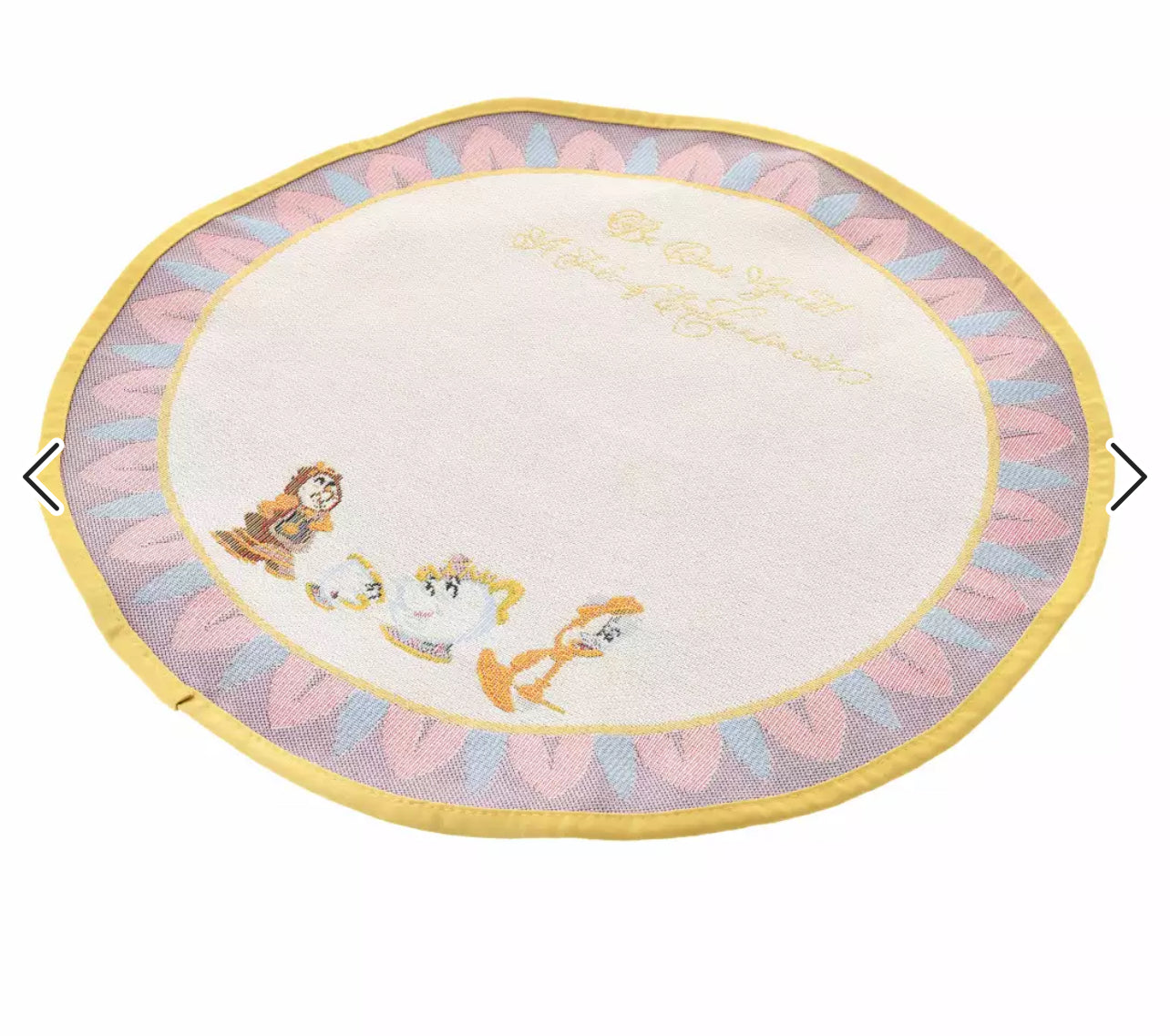 Disney store beauty and the beast placemat