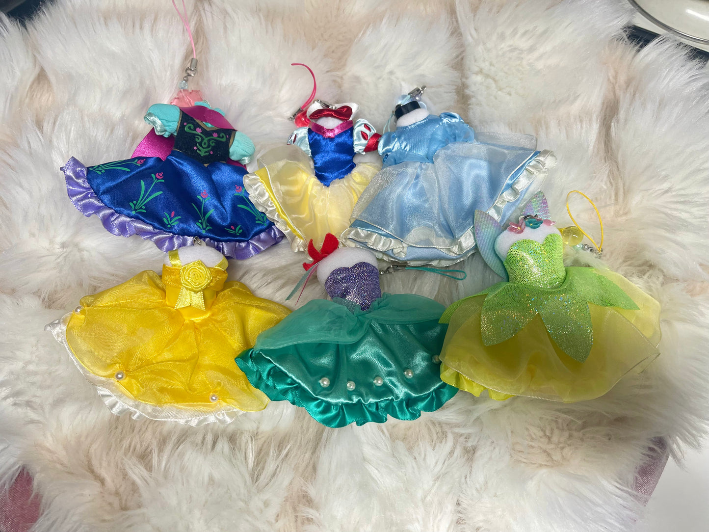 Tokyo Disney princess dress cell phone cleaner charm