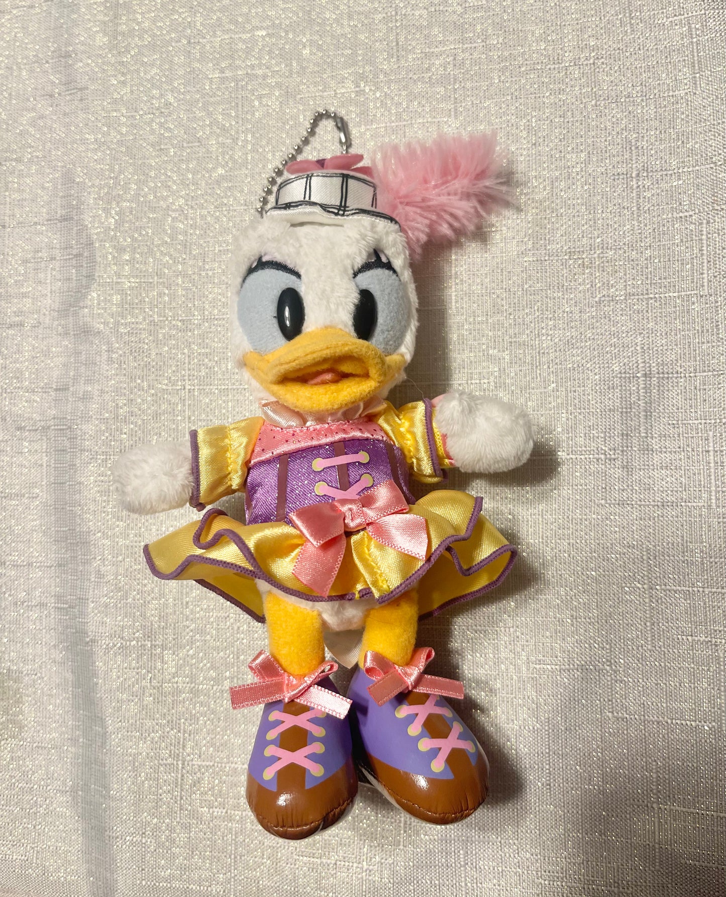 Tokyo Disney Easter Daisy Duck keychain plush badge