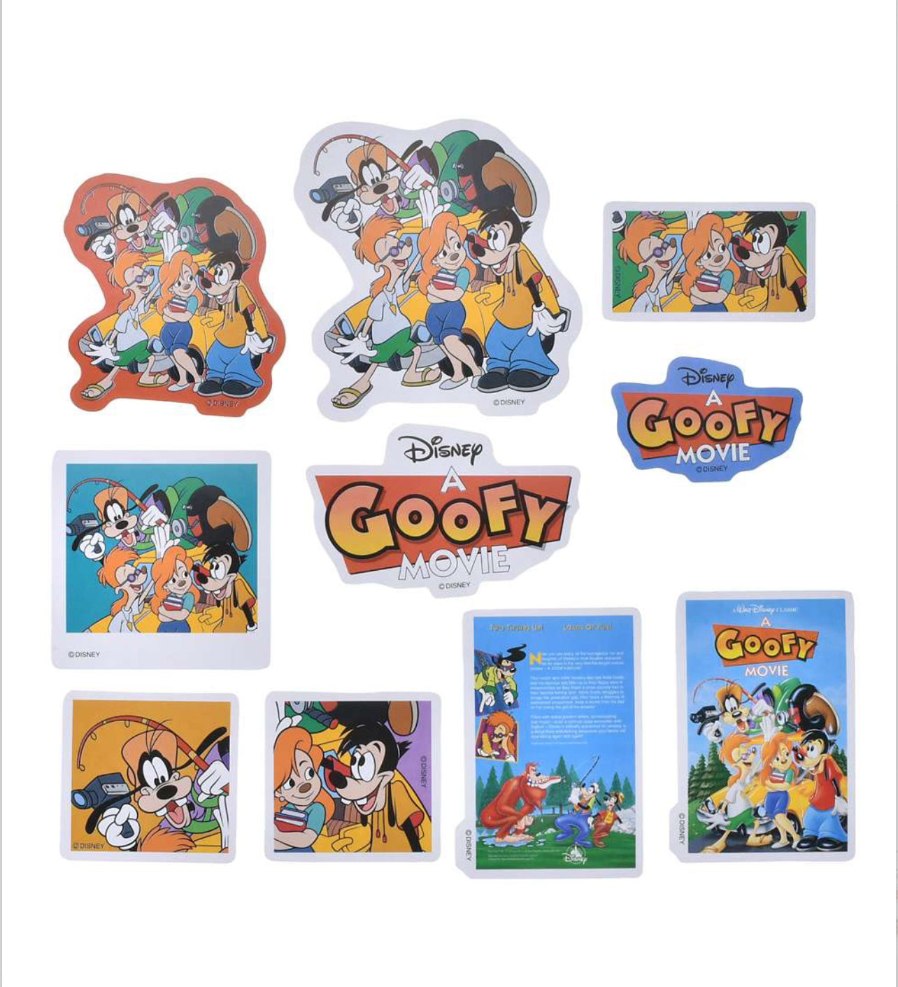 Disney store a goofy movie sticker set