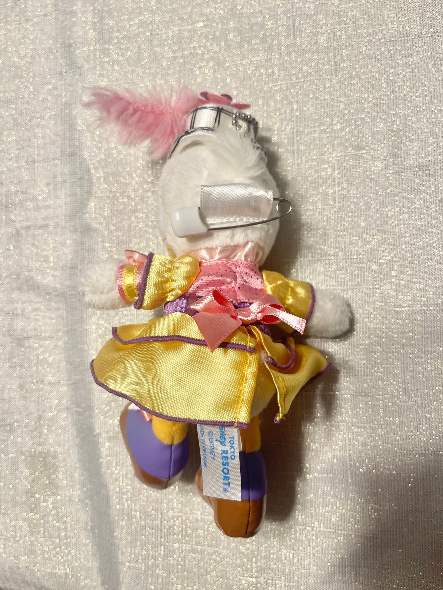 Tokyo Disney Easter Daisy Duck keychain plush badge
