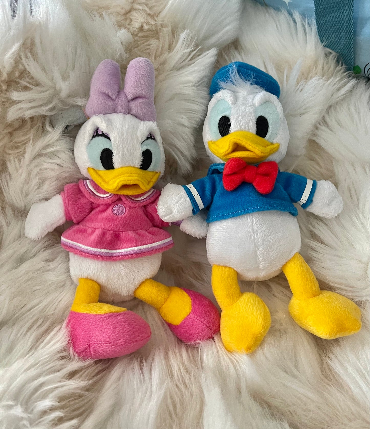 Tokyo Disney Donald and daisy keychain plush badge