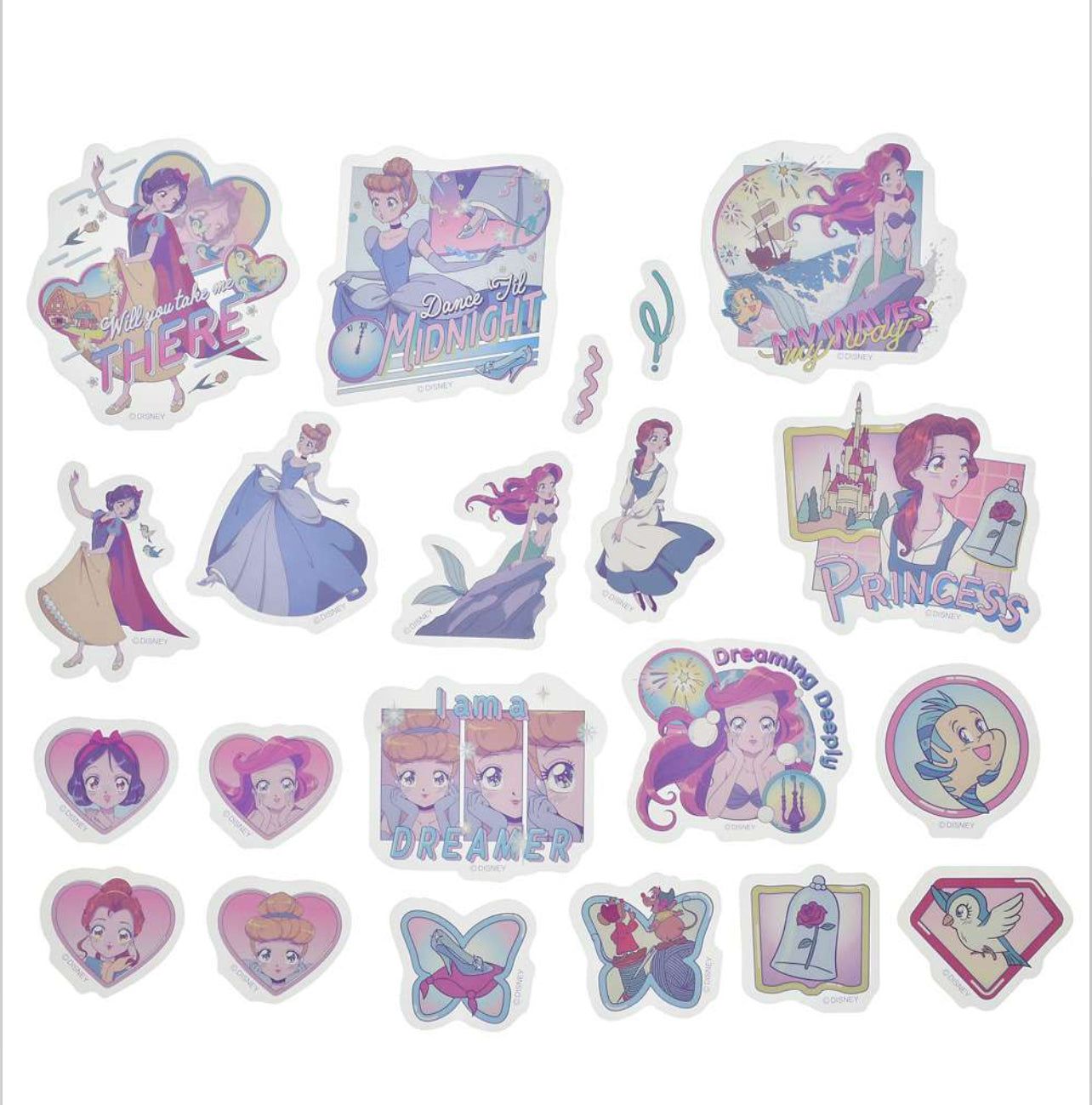 Disney store anime princess clear sticker