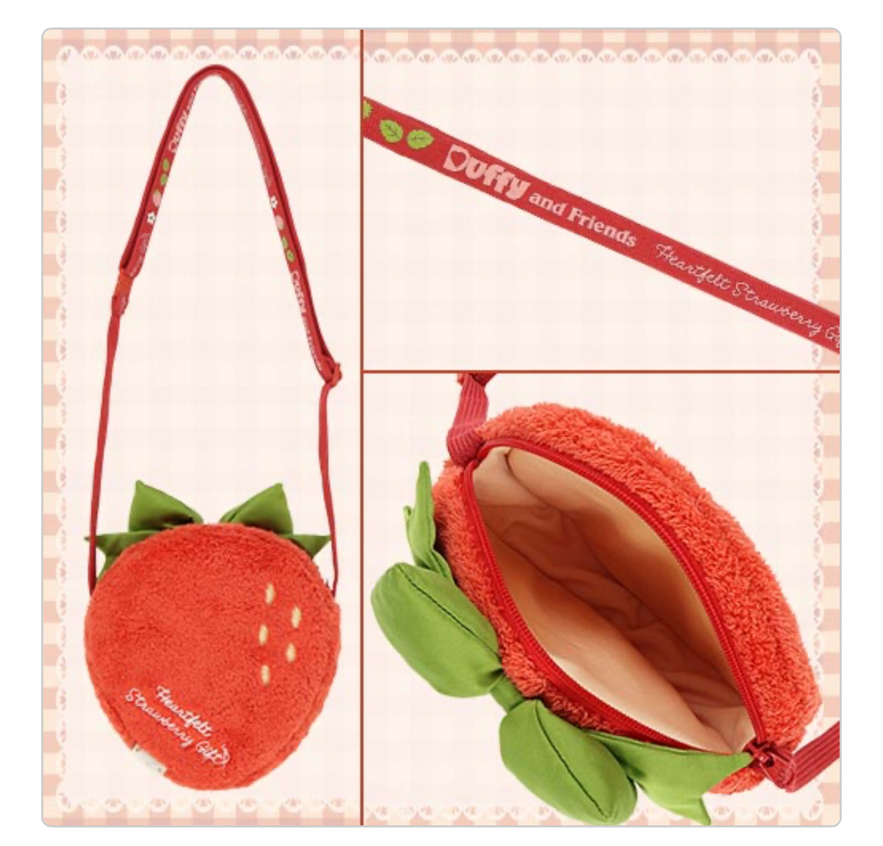 Disney Sea Heartfelt Strawberry crossbody