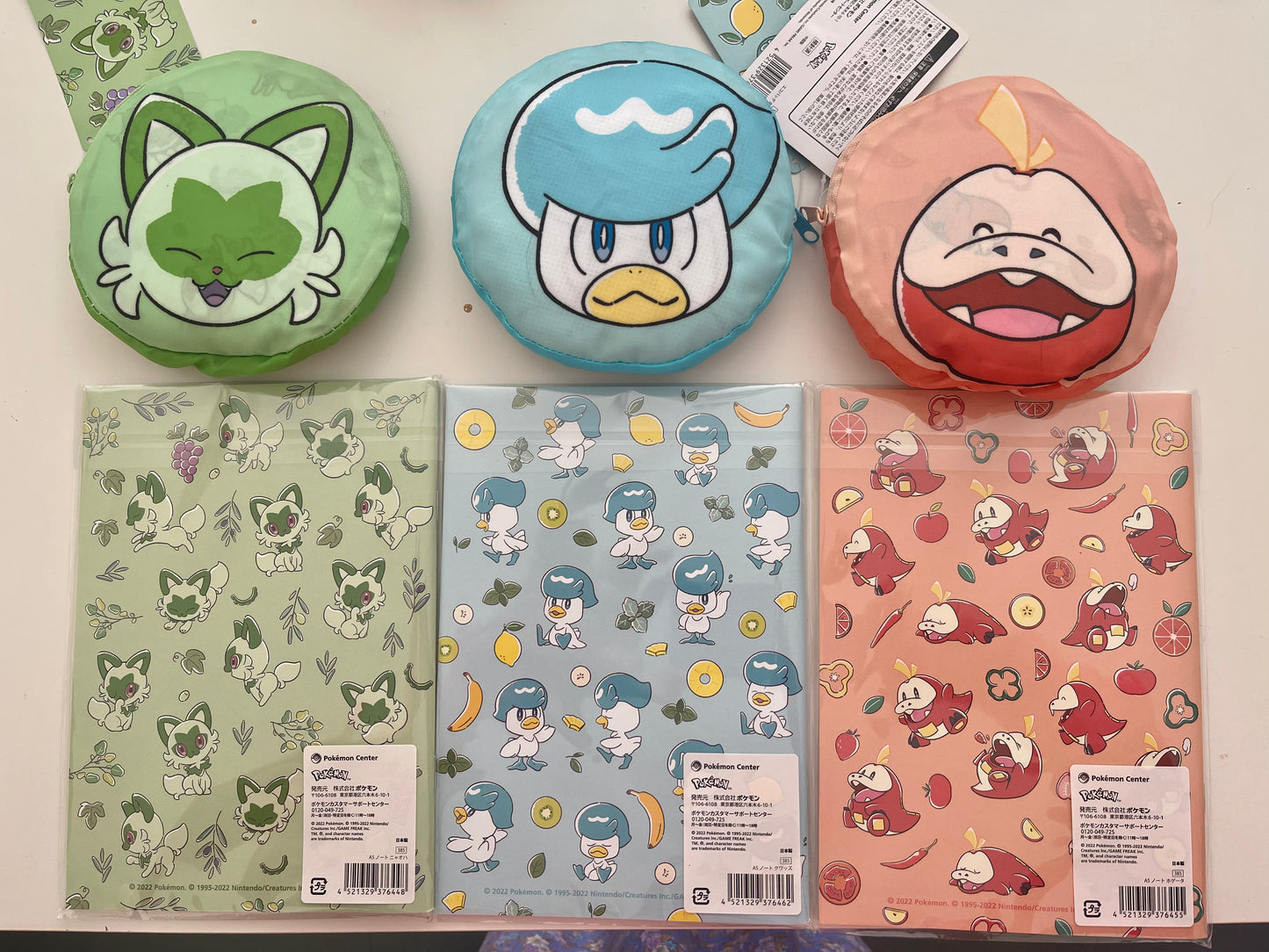 Pokémon center notebook and recycle eco tote bag