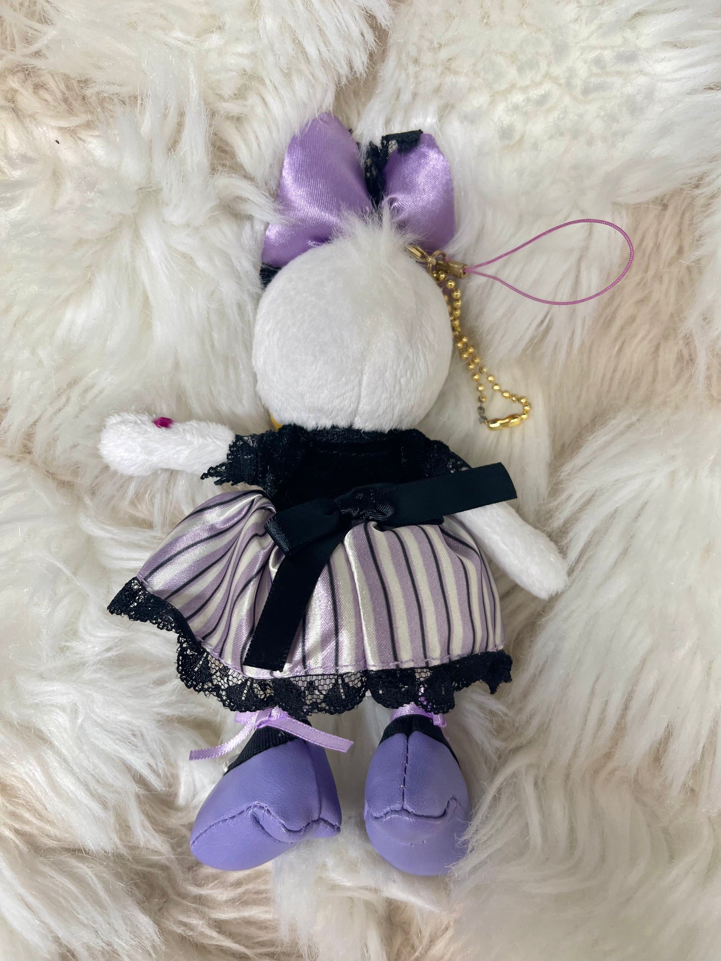 Goth Daisy Duck keychain plush