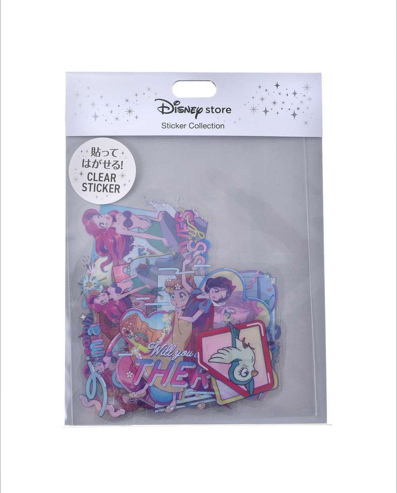 Disney store anime princess clear sticker