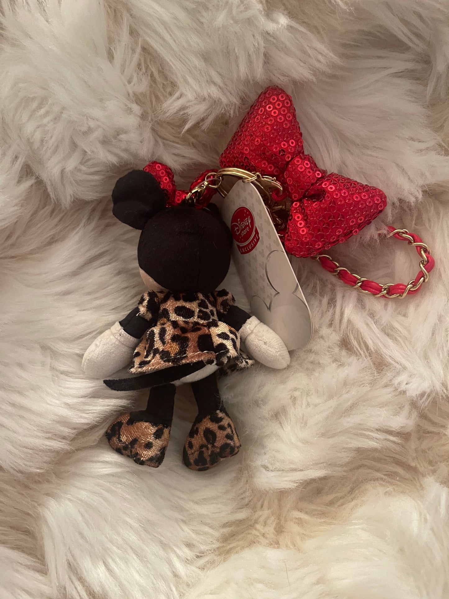 Disney store Minnie keychain plush
