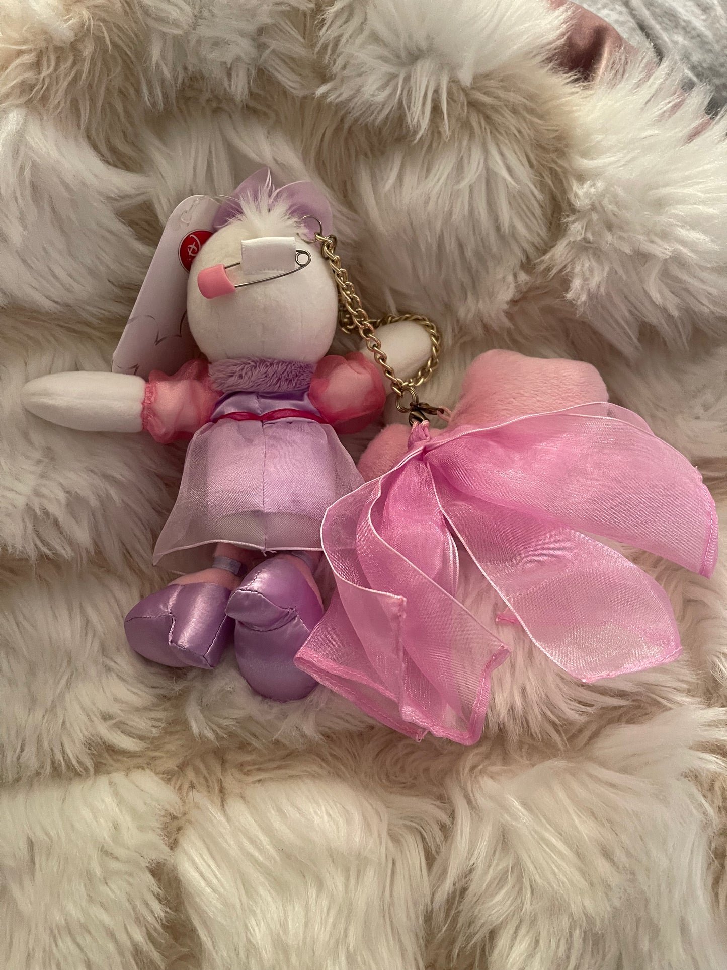 Rare Disney store x Angelic Pretty collab Daisy Duck keychain plush