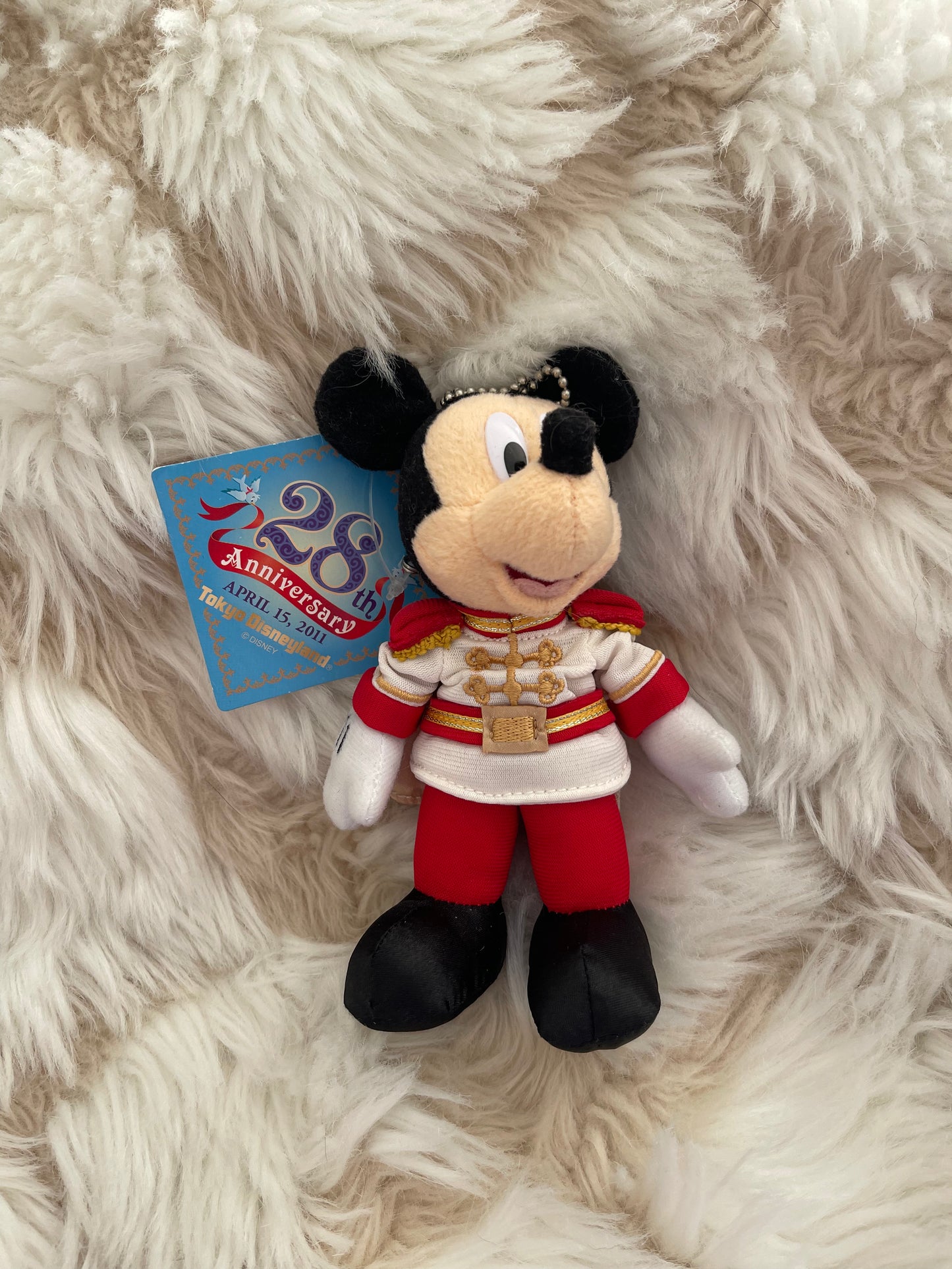 Tokyo Disney 28th anniversary Prince charming keychain plush