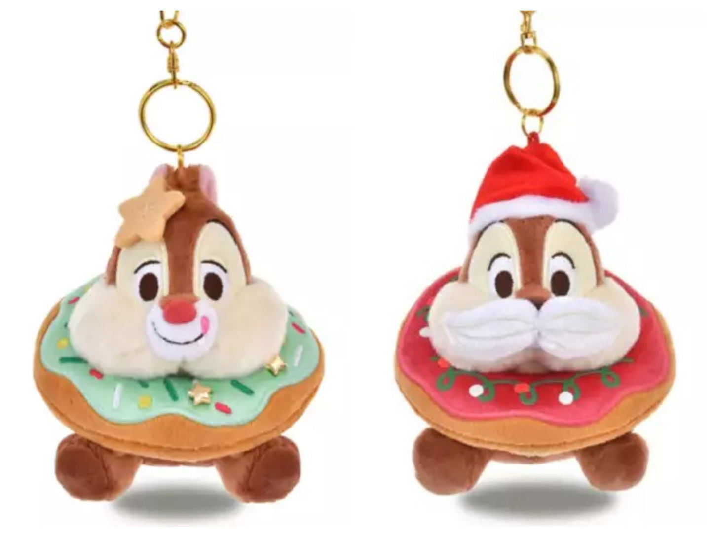 JDS Christmas chip and dale plush keychain