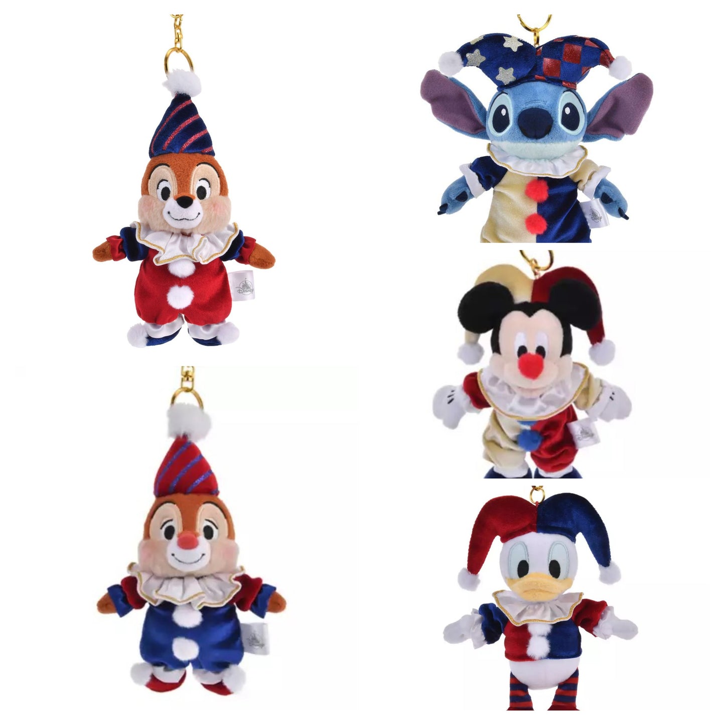 JDS Christmas Pierrot Clown plush keychain