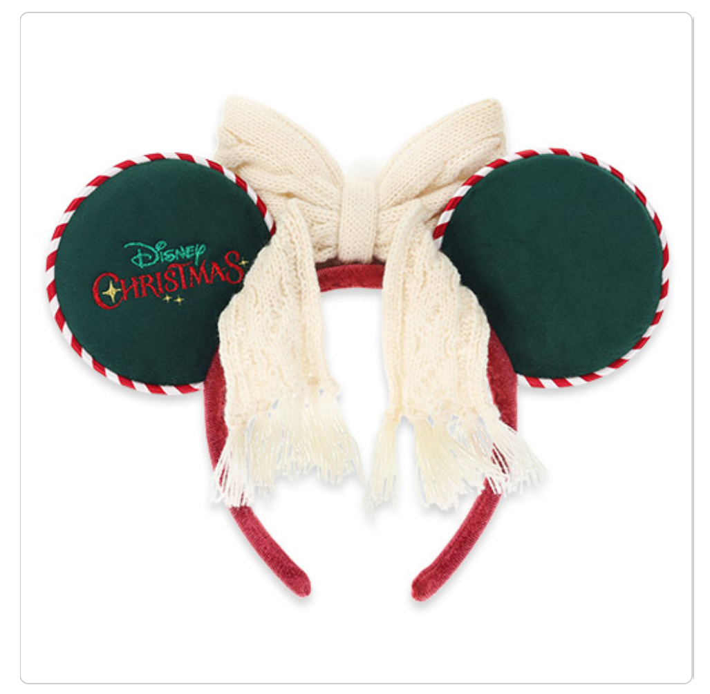 2025 Tokyo Disney Christmas Knit Bow Headband