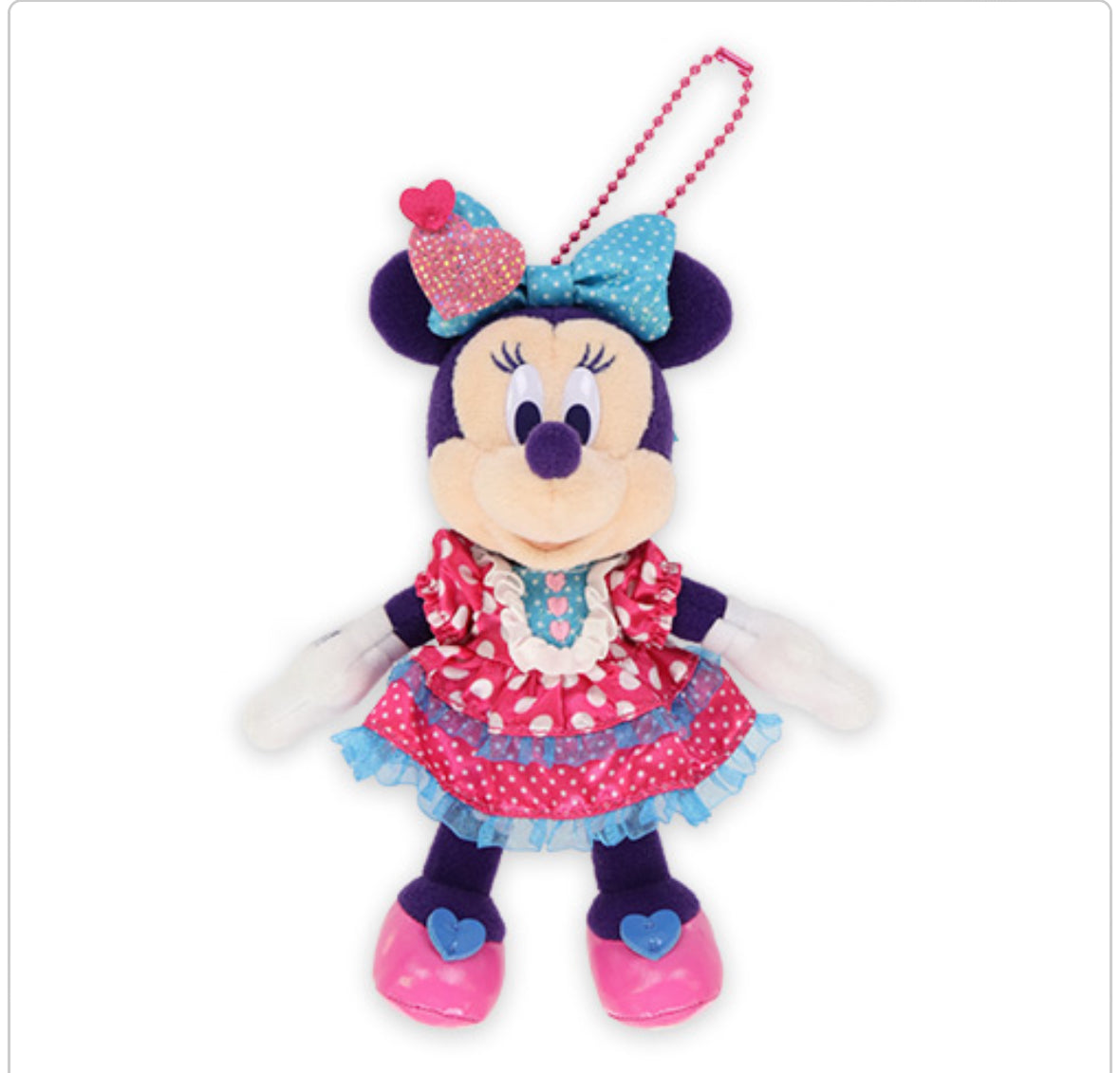 Tokyo Disneyland Minnie mouse celebration keychainbadge plush