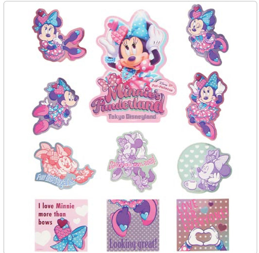 Tokyo Disneyland Minnie mouse sticker set 1/9 release