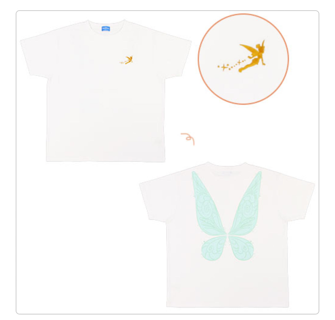 Tokyo Disney sea glow in the dark Tinker Bell shirt