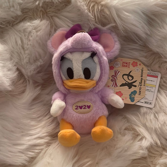 Tokyo Disney 2020 year of the rat Daisy Duck keychain plush badge