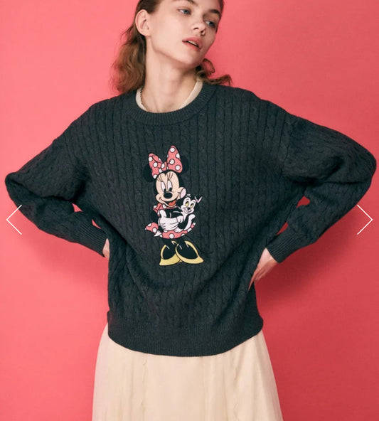 Moussy Disney series Minnie and Figaro sweater