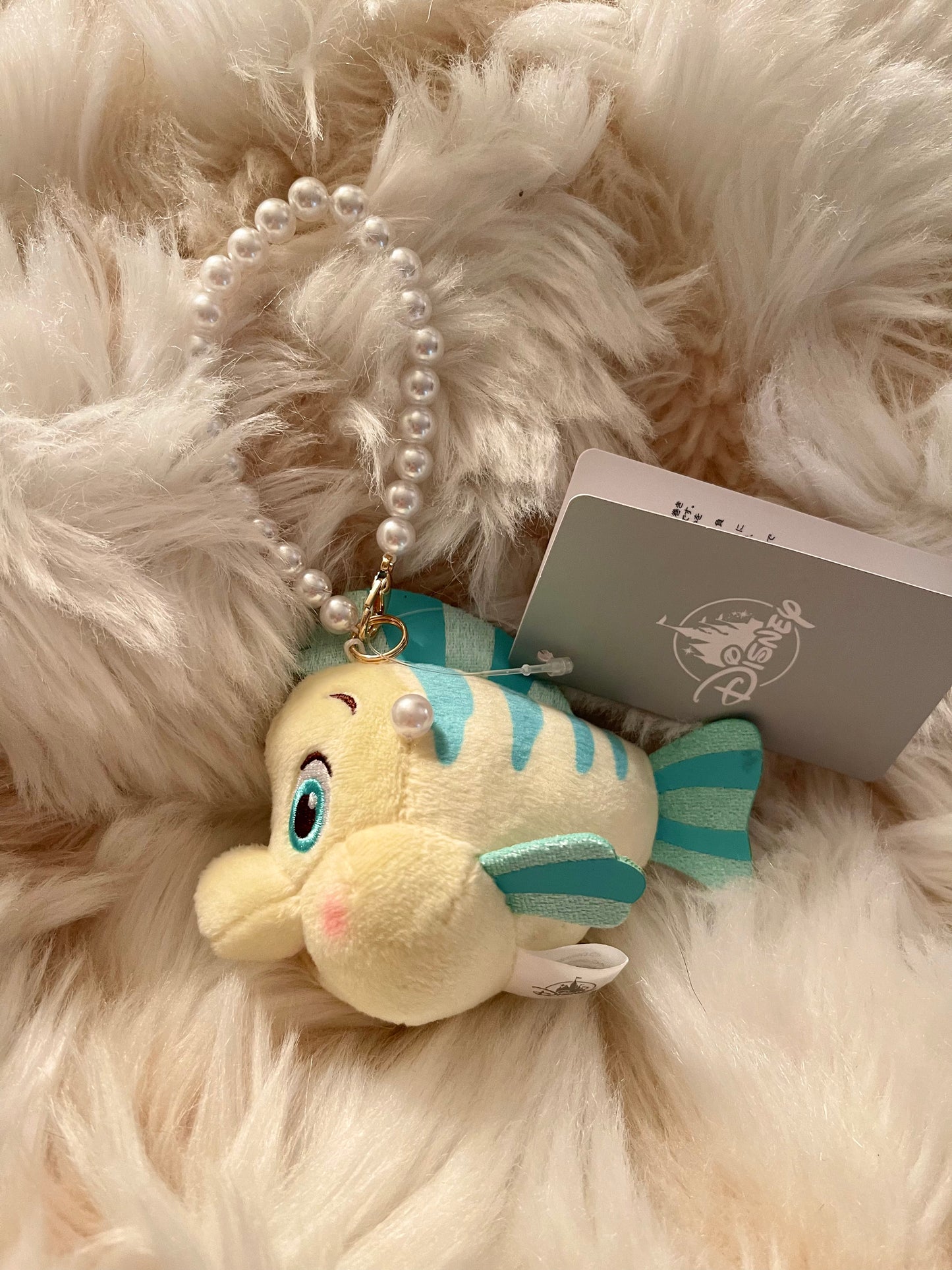 Disney store Japan flounder keychain plush