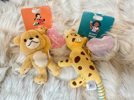 Disney store max teddy bear or Morabel’s Jaguar keychain