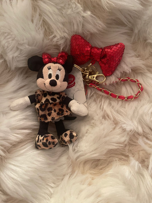 Disney store Minnie keychain plush