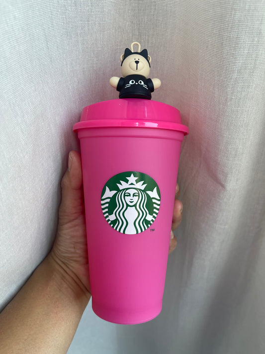 Starbucks Japan Halloween 2023 cat topper reusable cup