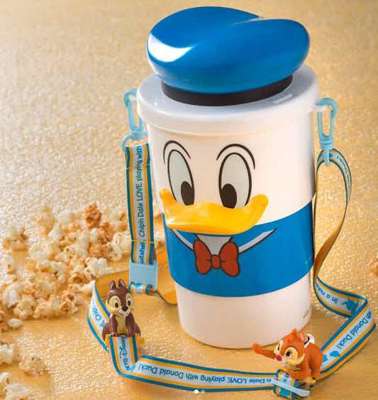 Tokyo Disney retractable Donald Duck popcorn bucket