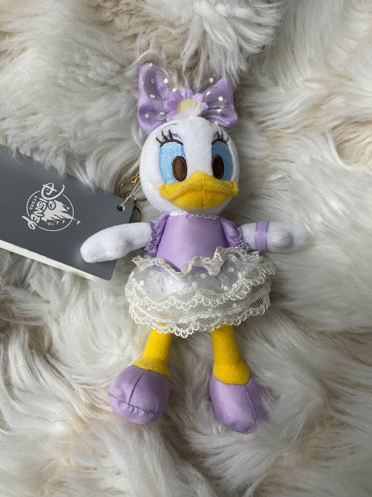 Disney store Daisy Duck keychain badge plush