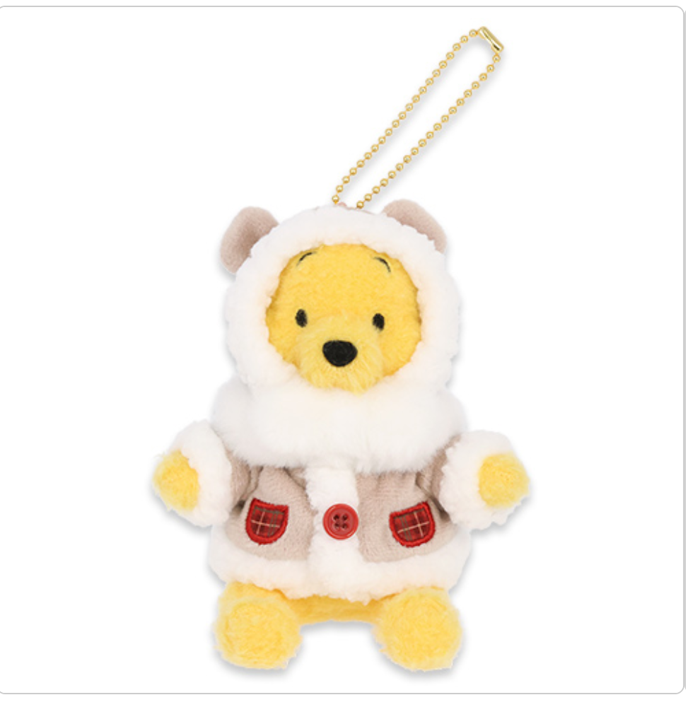 2025 Tokyo Disney Christmas Pooh keychain plush