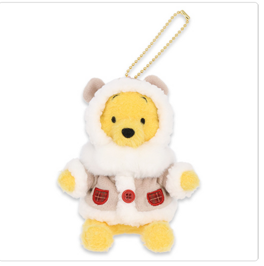 2025 Tokyo Disney Christmas Pooh keychain plush