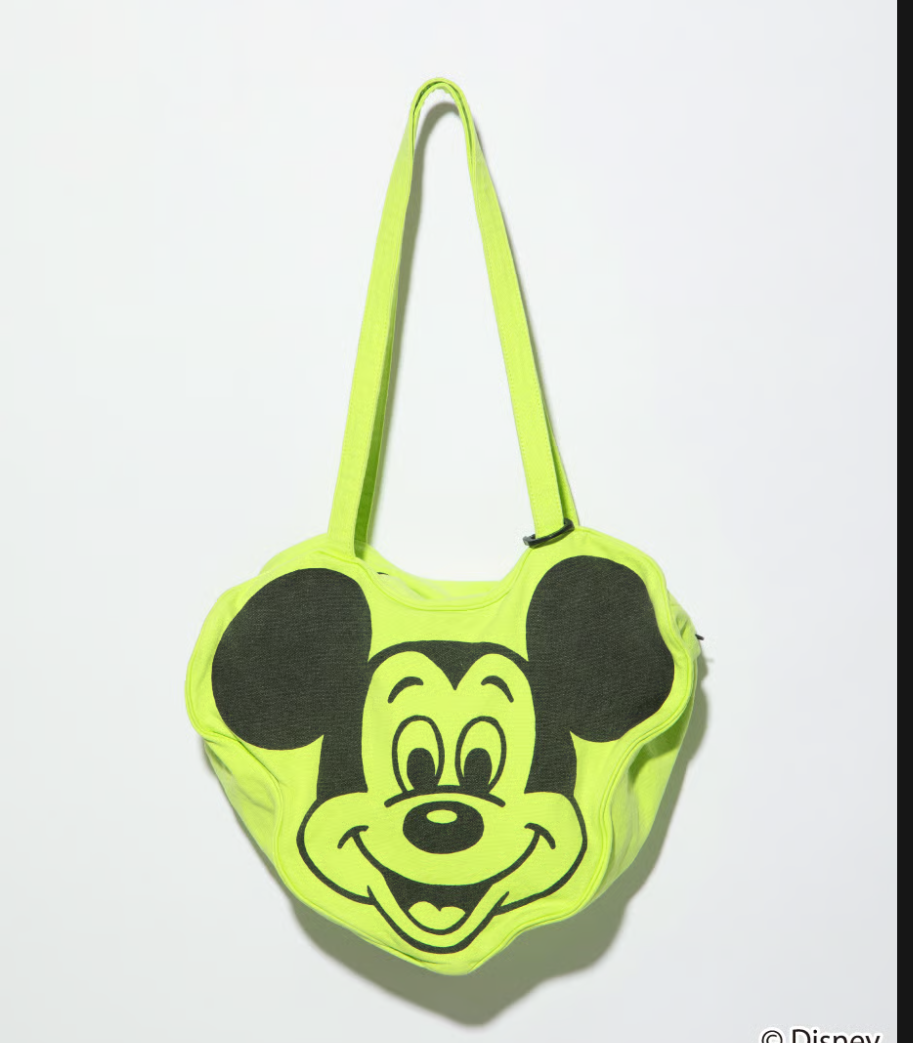 WCJ Lime Mickey Face Shoulder Bag