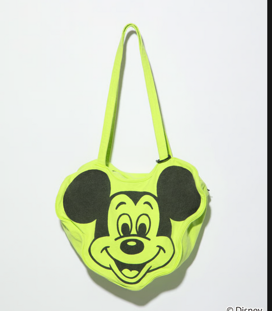 WCJ Lime Mickey Face Shoulder Bag