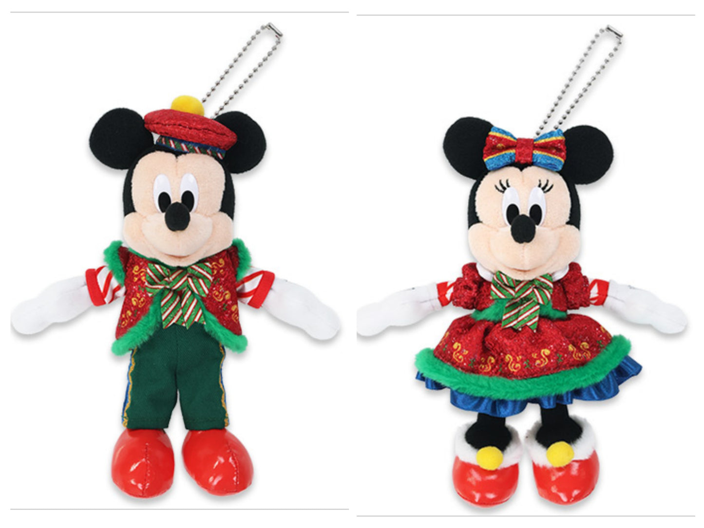11/10 Preorder Reservation 2025 Tokyo Disney Christmas Mickey and Minnie Keychain badge plush