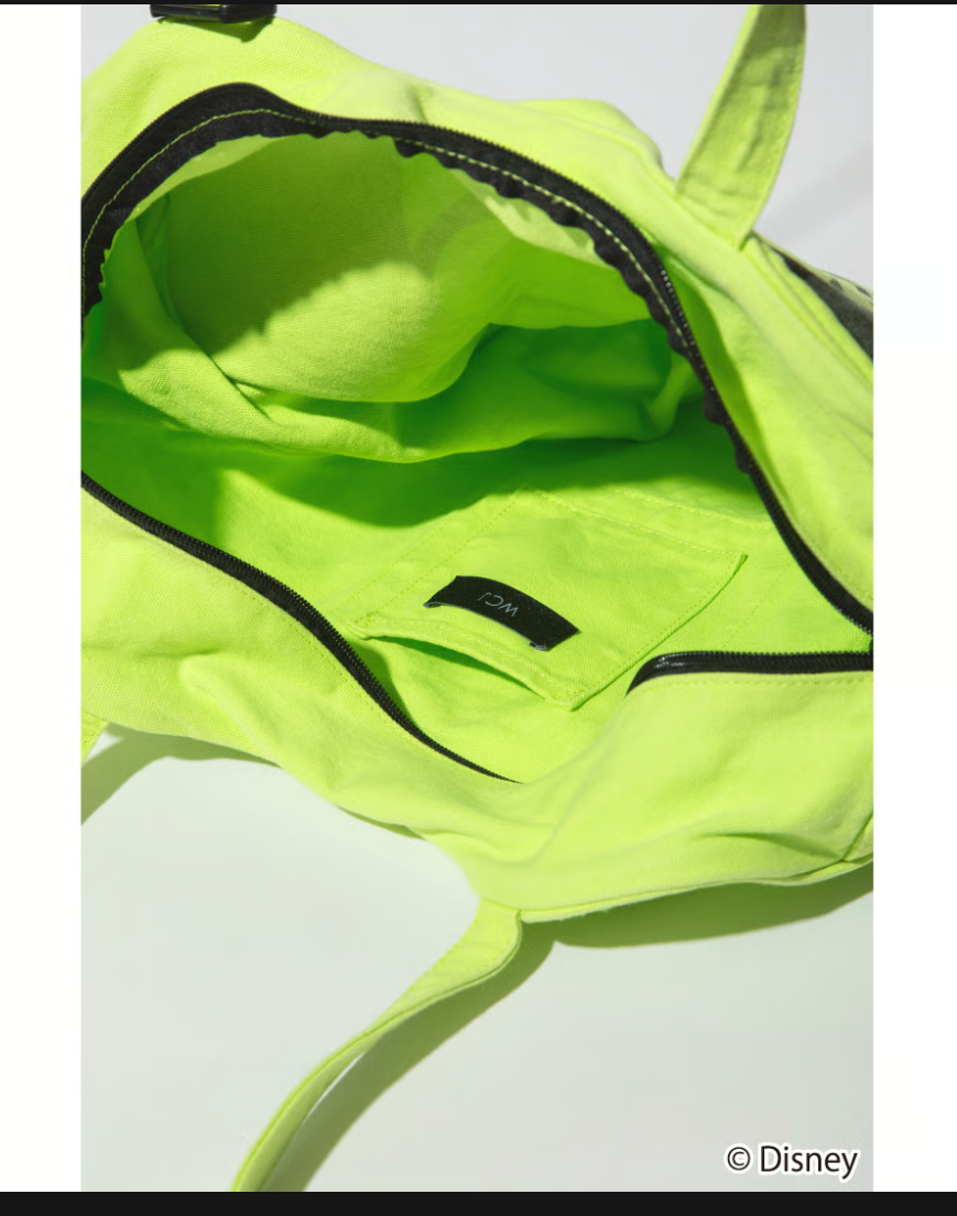WCJ Lime Mickey Face Shoulder Bag