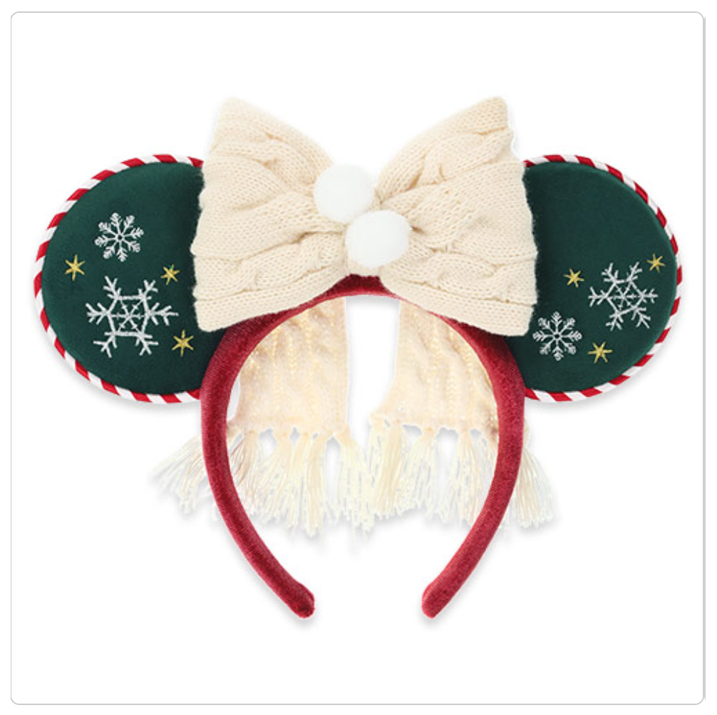 2025 Tokyo Disney Christmas Knit Bow Headband