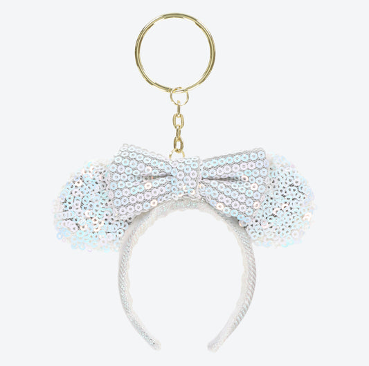 Tokyo Disney White Sequin Keychain